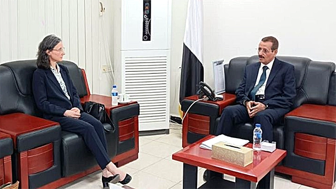 رئيس المحكمة العليا والسفيرة الفرنسية يبحثان تعزيز التعاون القضائي في عدن